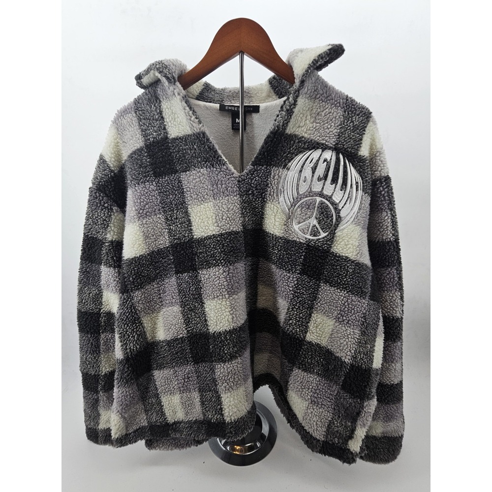 Embellish Jacket - Peace Fleece -‎ Gray - Sz M